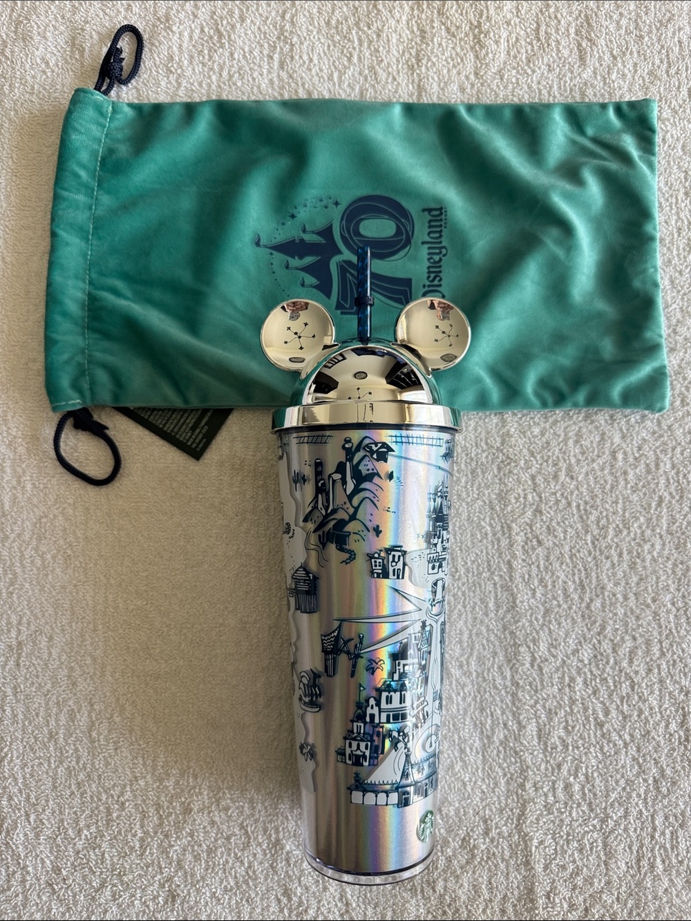 Starbucks x Disney Disneyland Resort Iridescent Mickey Ear Tumbler